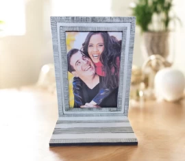 Porta retrato com moldura texturizada