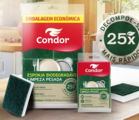 Condor lança a primeira esponja biodegradável do Brasil