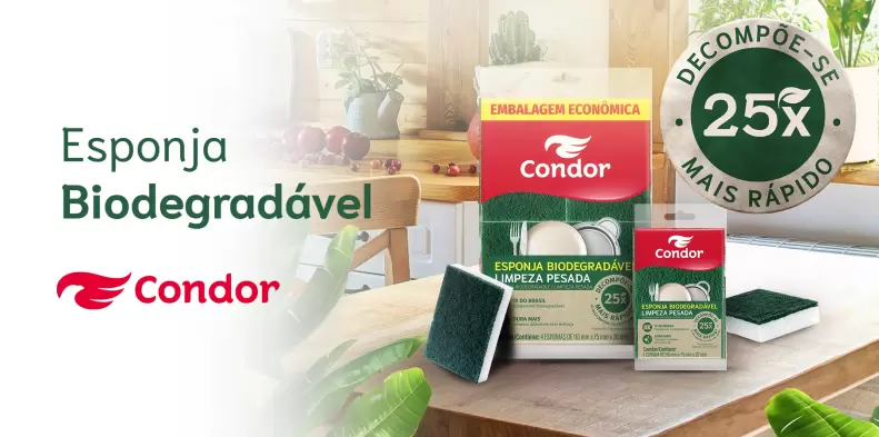 Condor conquista o Ouro no 6º Prêmio Plástico Sul de Inovação e Sustentabilidade com Esponja 100% Biodegradável