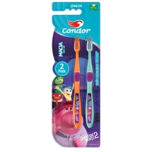 Escova Dental Condor Júnior Divertida Mente 2 Macia 2Pack