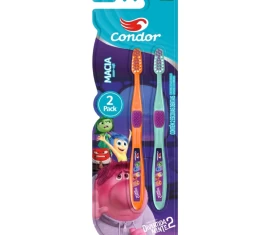 Escova Dental Condor Júnior Divertida Mente 2 Macia 2Pack