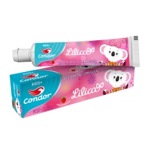 Gel Dental Condor Lilica Ripilica Kids+ com Flúor Morango 50g