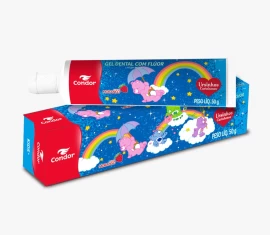 Gel Dental Condor Ursinhos Carinhosos Kids+ com Flúor Morango 50g