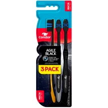 Escova Dental Condor Agile Black – 2PACK