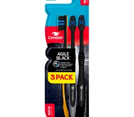 Escova Dental Condor Agile Black – 2PACK