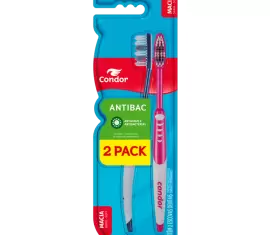 Escova Dental Condor Antibac 2Pack Macia