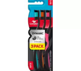 Escova dental Condor Dynamic Black 3 Pack Macia