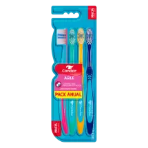 Escova Dental Condor Agile 4 Pack Macia