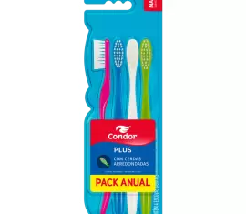 Escova Dental Condor Plus Macia Promocional 4 Unidades