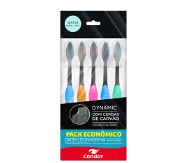 Escova dental Condor Dynamic Black 5 Pack