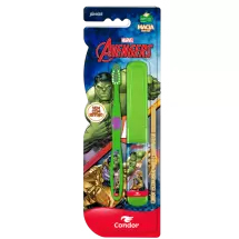 Escova Dental Condor Júnior Avengers Macia Grátis Estojo