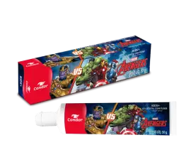 Gel Dental Condor Avengers Kids+ com Flúor Morango 50g