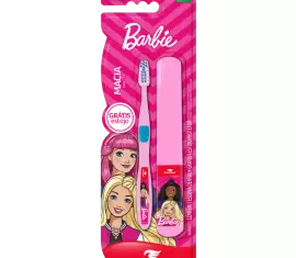 Escova Dental Condor Júnior Barbie Macia Grátis Estojo