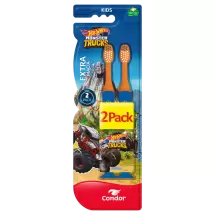 Escova Dental Condor Kids Hot Wheels Extramacia Promocional 2 Pack