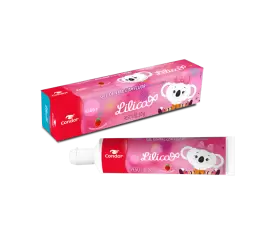 Gel Dental Condor Lilica Ripilica Kids+ com Flúor Morango 50g