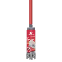 Mop lava e seca com cabeleira de algodão