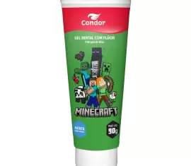 Gel Dental Condor Minecraft com Flúor Menta 90gr