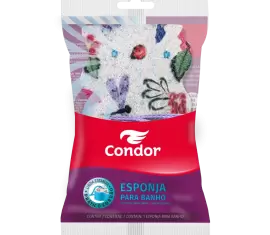 Esponja para Banho decorada com cordão Condor