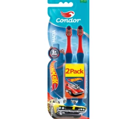 Escova Dental Condor Kids + Hot Wheels Macia Promocional 2 Pack