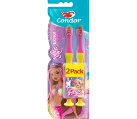 Escova Dental Condor Barbie Kids Extramacia Promocional 2 PACK