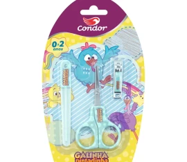 Conjunto Tesoura, Cortador e Lixa Galinha Pintadinha Condor