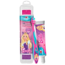 Kit Infantil Kids+ Barbie Escova + Gel Dental Estojo