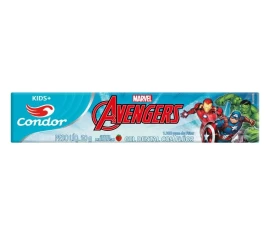 Gel Dental Condor Avengers Kids+ com Flúor Morango 50g